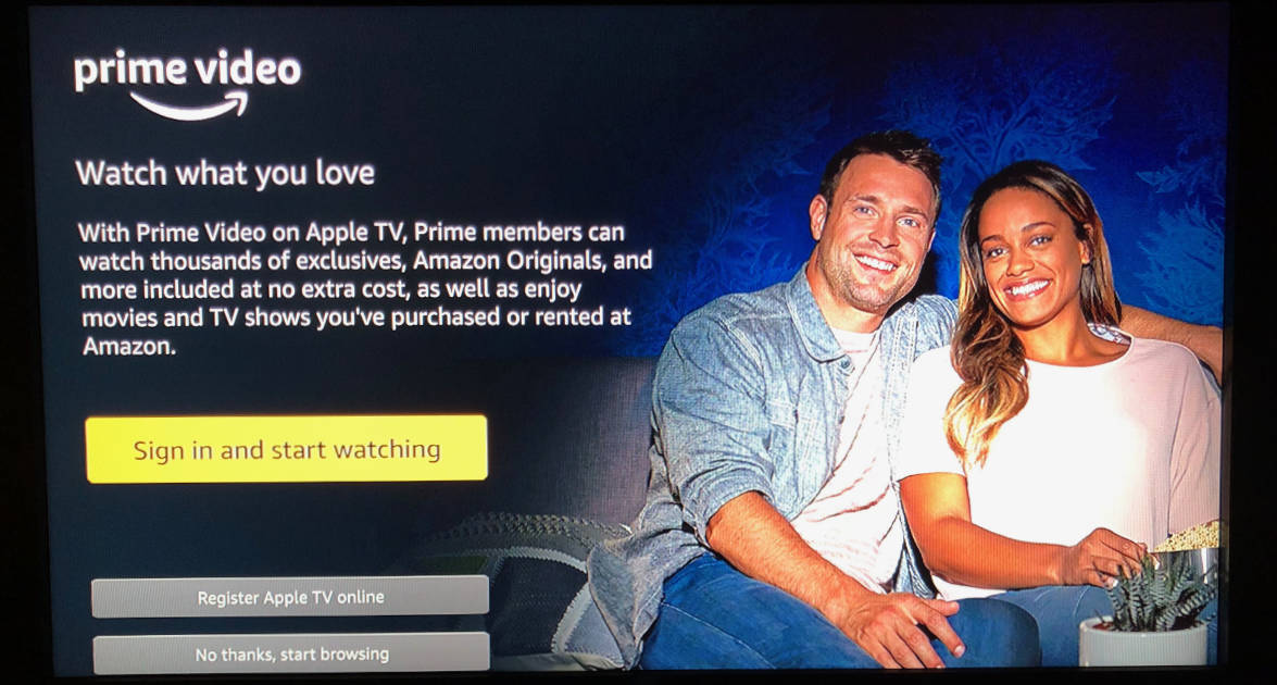 Amazon video sign in tv